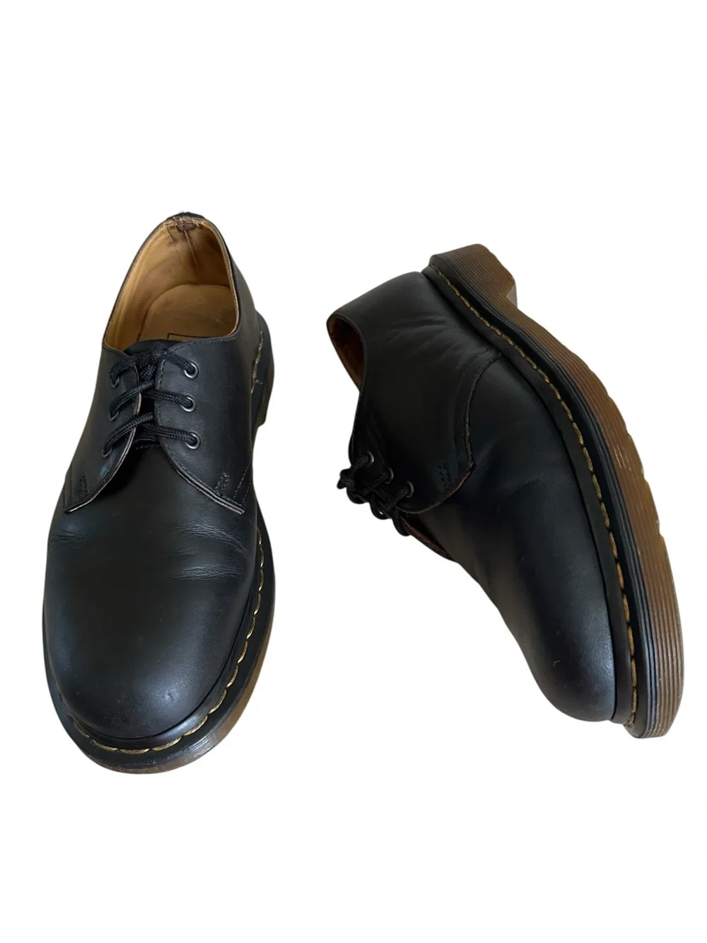Dr. Martens For Life‎ 3 Eye Leather Derby Oxford Shoes Men's 8 Black 13377